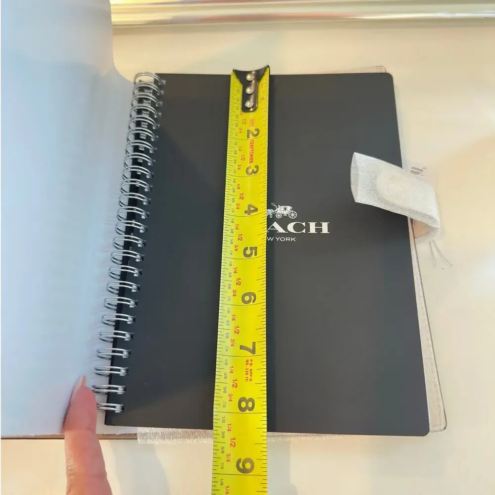Authentic Coach Cream Signature Logo Notebook Cover